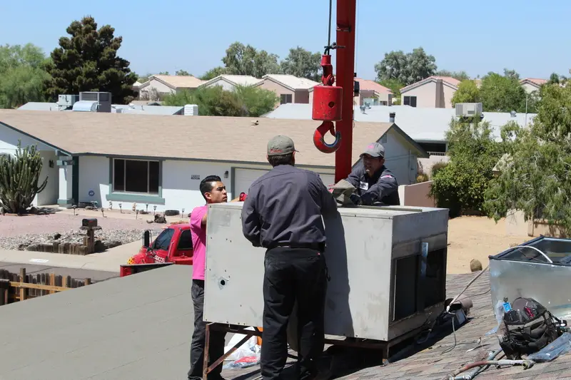 Technician responding when an AC breaks down