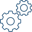 Gears icon for HVAC maintenance