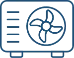 HVAC system replacement icon